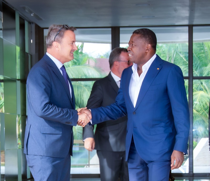 Chez Faure Essozimna Gnassingbé, Xavier Bettel réaffirme le partenariat entre le Togo et le Luxembourg