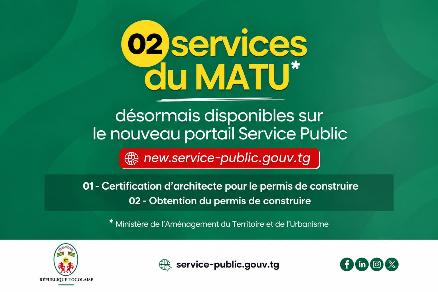 Permis de construire : deux services du ministère de l’Aménagement du Territoire et de l’Urbanisme désormais accessibles en ligne