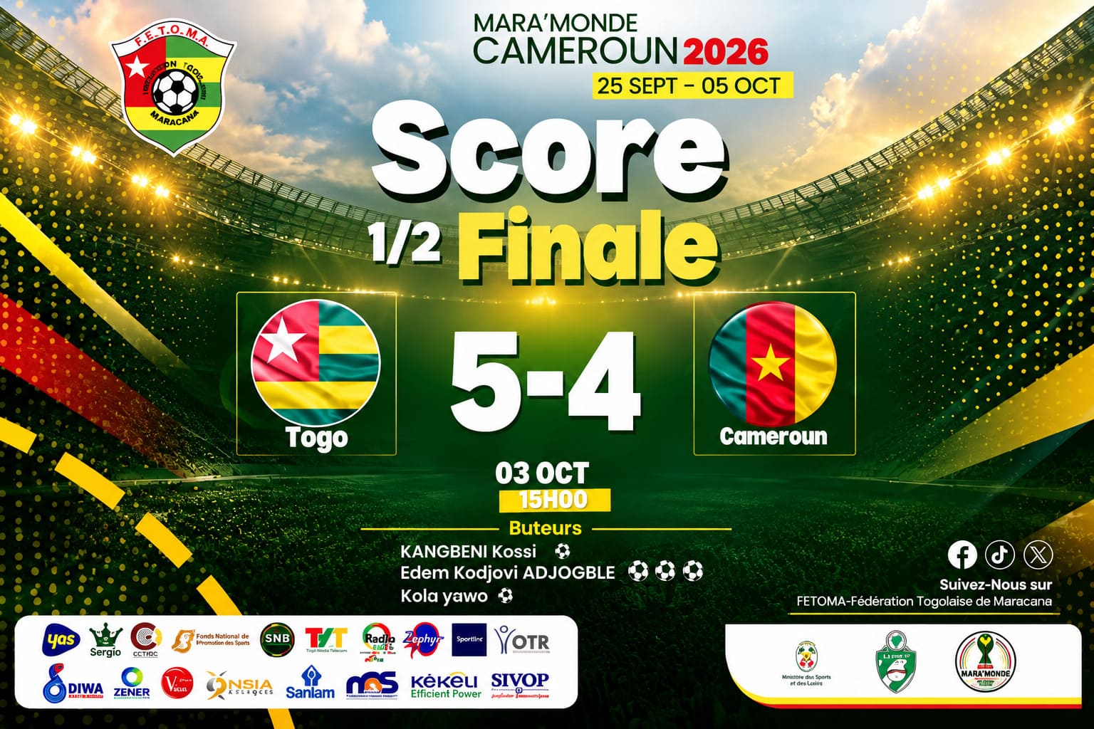 Après le Brésil et le Cameroun, les Maracaniens togolais veulent aller jusqu’au bout